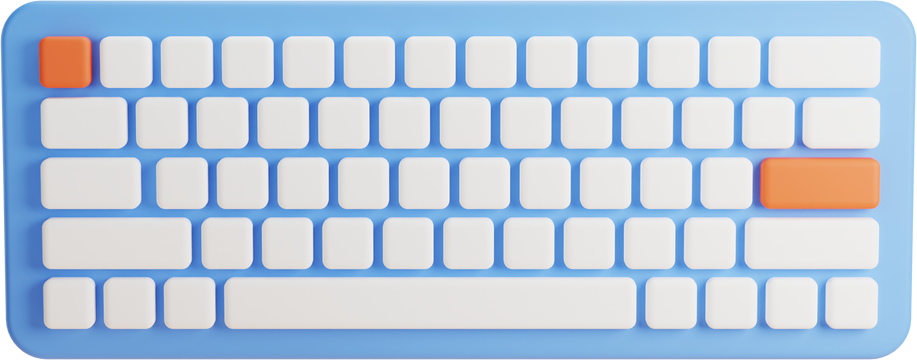 Keyboard 3D Illustration