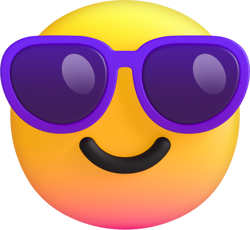 3D Stylized Cool Emoji